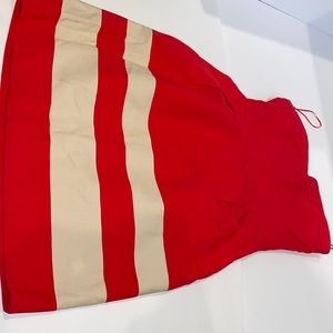 Zara TRF Summer Dress Size S red and cream striped